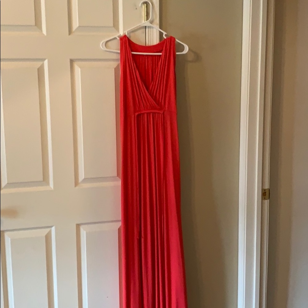 V neck maxi dress